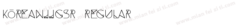 KoreanJJGSR Regular字体转换